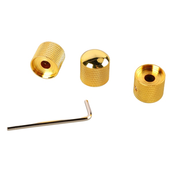 3 STK Guitar Dual Stacked Knobs Tone Control Metal Knop Erstatning til elektrisk Guitar Bas GD106 Golden