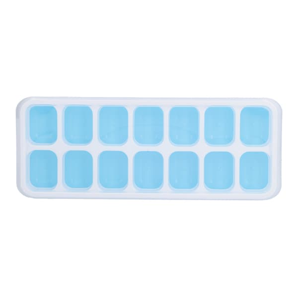 Isbitbrett Matkvalitets Plast Silikon Isform med Avtakbart Lokk for Cocktailblå