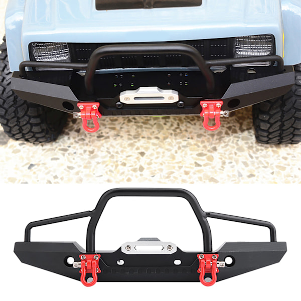 1/10 RC Crawler metallinen etupuskuri LED-valo Traxxas TRX-4 SCX10II 90046 -autoon (litteä)
