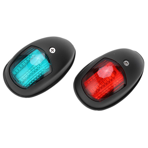 2 stk IP66 marine sejlads signallys DC 12V 3W LED navigationslys rød grønt lys til yacht båd sort
