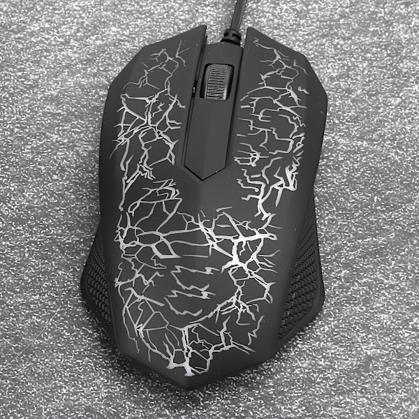 Optisk mus kablet professionel gaming til LOL farverig baggrundsbelysning computermus A30Black A30