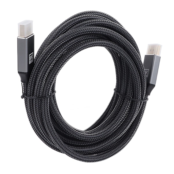 DisplayPort 1.4 Kabel 8K 5 Meter Lang Holdbar Nylon Stilful Grå Højhastigheds Computer DisplayPort Kabel til PC Skærm