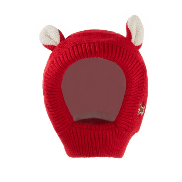 Barntröja stickad mössa baby enfärgad förtjockad stickad cap (röd)