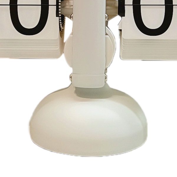 Hvit mekanisk flip-klokke for stue og arbeidsrom White