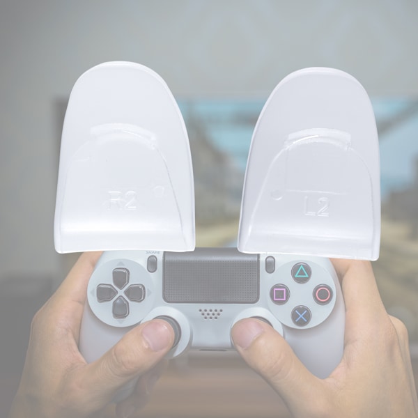 2 STK./ Sæt Holdbare R2 L2 Knapper Trigger Extender Udvidelse til PS4 Controller (Transparent)