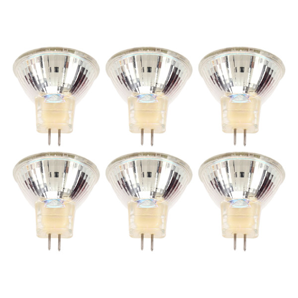 6 st GU4 LED-lampa 270LM 15LED energibesparande glödlampa MR11 spårljuspärlor 12V 3W vitt ljus 6000K