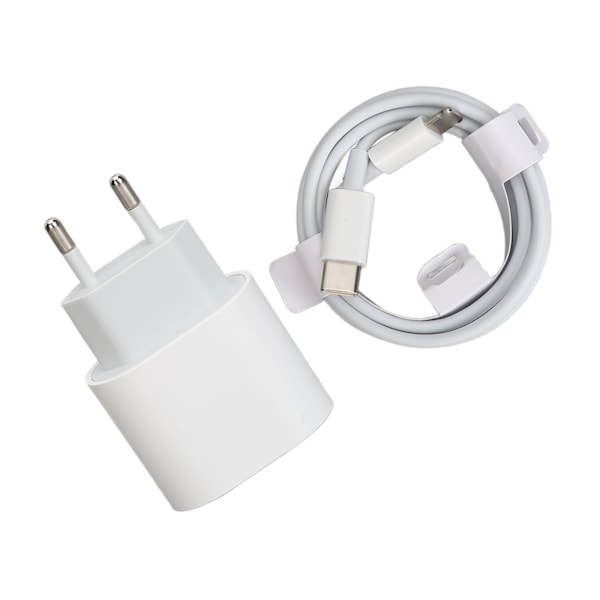 20W Typ C-laddare med 1m Kabel Snabbladdning för Telefoner Surfplattor Headset EU-kontakt 100 till 240v