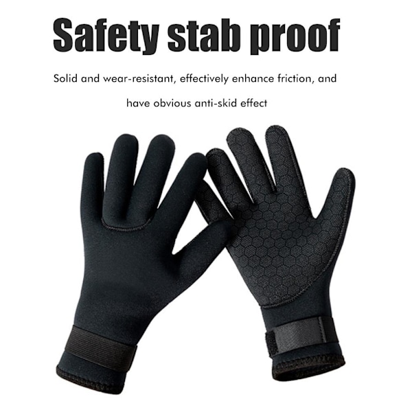 1 par 3 mm neoprenhandsker unisex anti-slip termiske dykkerhandsker Stiksikre slidstærke handsker til dykning Snorkling Spearfishing