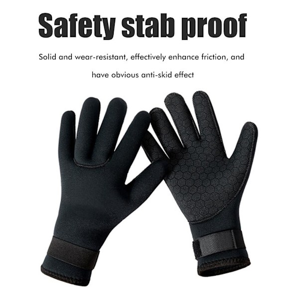 1 pari 3 mm neopreenikäsineitä unisex liukastumattomat lämpimät sukelluskädet Stickikestävät kestävät käsineet sukellukseen Snorklaukseen Spearfishing