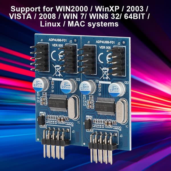 Bundkort 9-pin USB Head Multiplikator til WIN2000 / WinXP / 2003 / VISTA / 2008 / WIN 7/ WIN8 32 / 64BIT / Linux / MAC