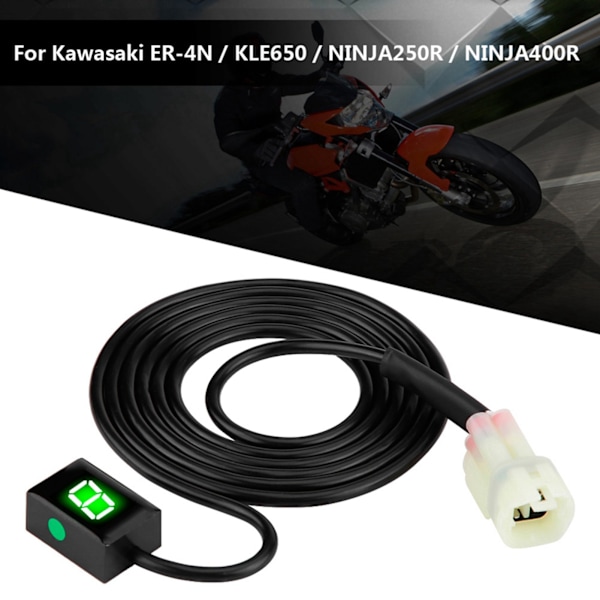 Digital Växellåda Indikator Display Hastighetsmätare Växel Sensorer för Kawasaki (#Grön)