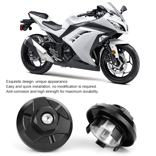 Dekorative Dekkskruer i Aluminium for Kawasaki Ninja 250 300 - Svart