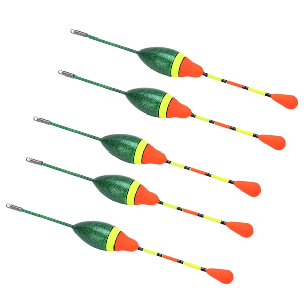 5 st Fiskeflöter Bobbers Högkänslig plastfjäder Oval sticka Slipflottor Fiskeredskap Tillbehör