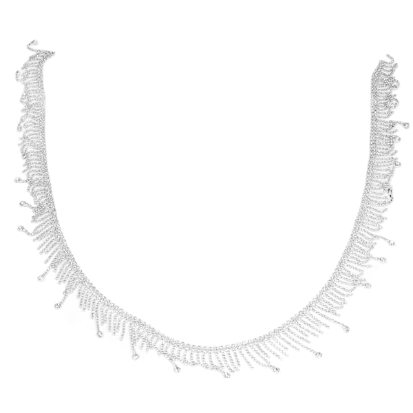 Rhinestone Fringe 1 Yard Elegant Stil Mycket Tålig Utsökt Glansig Miljövänlig Rostfri Allmänt Använd Rhinestone TrimRund Rhinestone