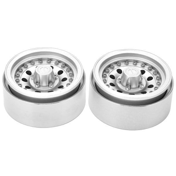 2 kpl RC Beadlock -vanteet 10 reikää 1/10 RC auto alumiiniseos navat Axial SCX10 90046 Traxxas TRX4 D90 RedcatSilver