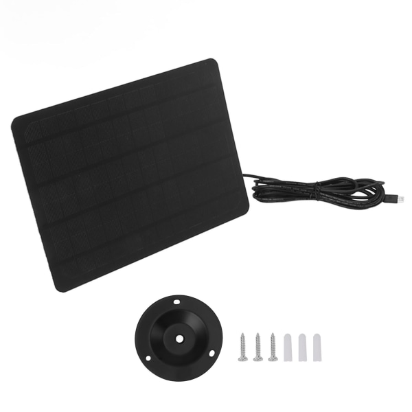 Väggmonterad solpanel Vattentät Polysilicium Solladdningspanel för Android Laddningshuvud för Övervakningskamera 10W 6V