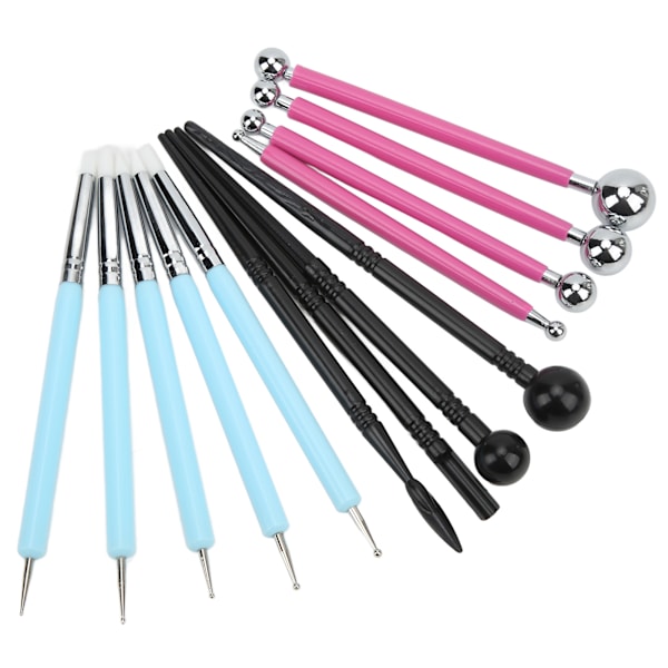 13 stk. Modellervoks Skulpturværktøj Sæt Komplet Værktøj Forskellige Størrelser Kugle Stylus Dotting Værktøj til DIY Keramik Skulptur