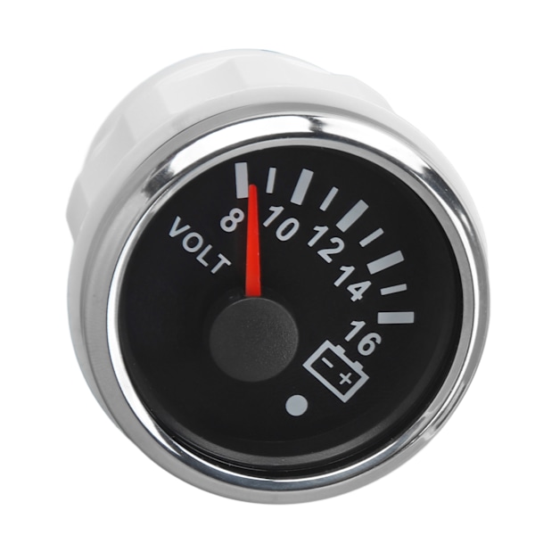 52MM Båtvoltmeter DC9 till 32V Pekares Voltmätare med Färgrik Bakgrundsbelysning för Husbilar Yachter Fiskebåtar Fartyg Svart Platta Silverhölje