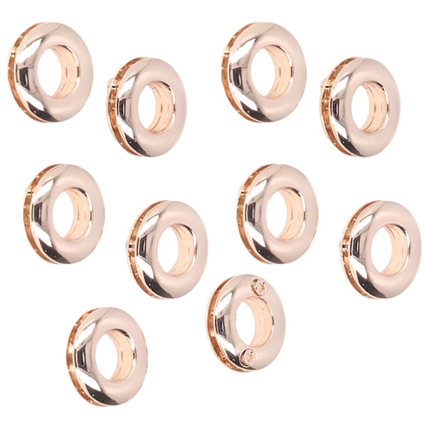 10 stk. Øjer Knapper Metal Glat Overflade Udsøgt Høj Hårdhed Grommet Kit til DIY Tøj Taske Pung Imitation Guld