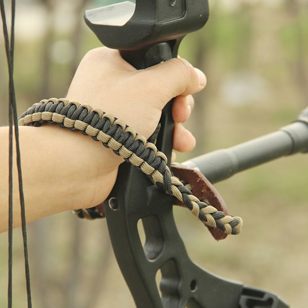 Bågskytte Bow Wrist Sling Justerbar flätad sladd rep Jakt för Compound Bow