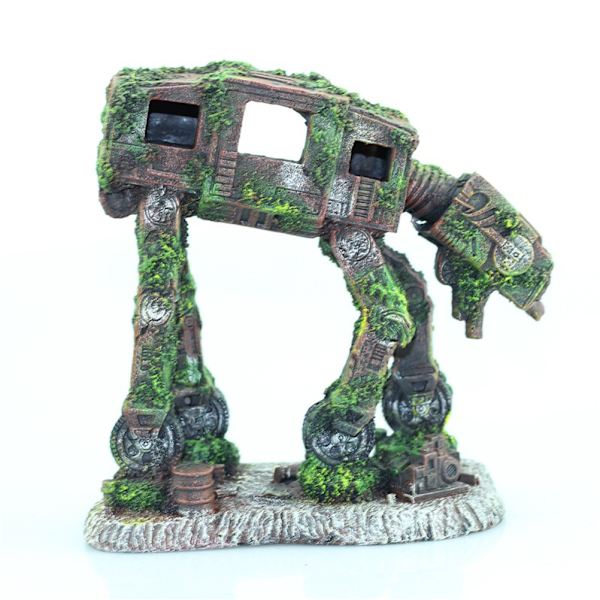 Harpiksrobot Hund Form Akvarium Dekorasjon Simulering Robot Hund Akvarium Landskap