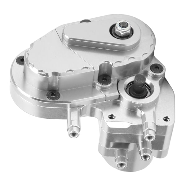RC-bil Växellåda Aluminiumlegering med Inbyggda Metallväxlar RC-bil Transmissionslåda för Capra UTB 1/10 Silver