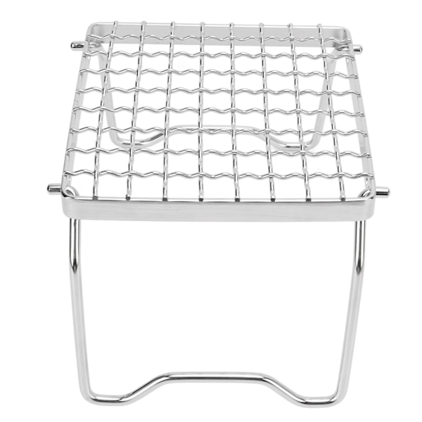 Lejrbrand Grillstativ Rustfrit Stål Foldbar Justerbar Udstyr Bærbar Minigrill BBQ Grillstativ til Camping Picnic