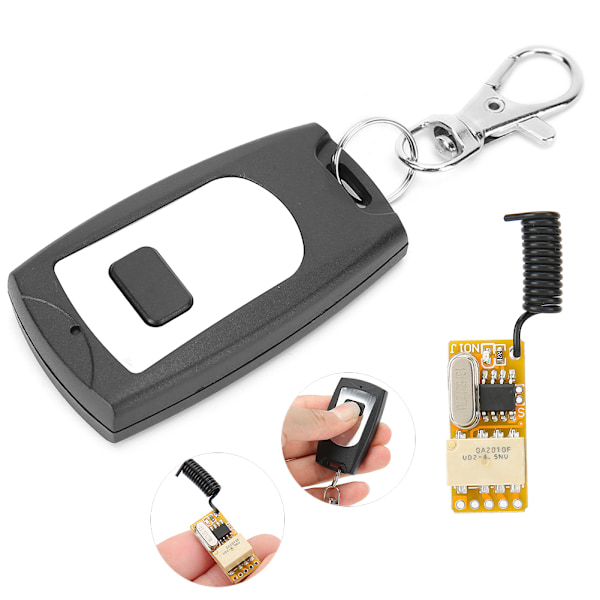 12V Minityp Trådlös Kontroller Fjärrkontroll Switch Enkelriktad Relä Tillbehör Utrustning