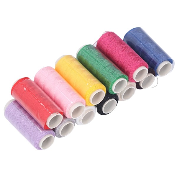 Sytråd Hushåll 12 Färger 250 Yards Handgjord Polyester Sytråd DIY Sömnad Broderi Quilting Verktygsset