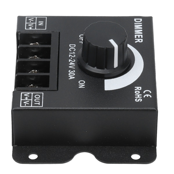 30A LED-dimmer PWM enfärgad enkelkanal justerbar dimningskontroll DC 12V‑24V