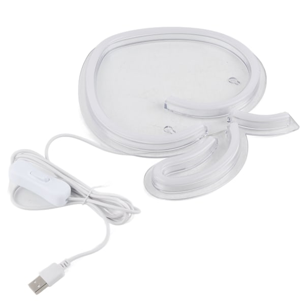 Neonljus Persika Form LED Väggdekoration USB Neonljus för Sovrum Vardagsrum Fest Kontor Butik