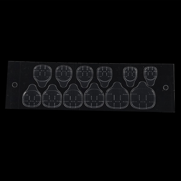 50 ark/lot Dubbelsidigt självhäftande lim Transparent genomskinligt klistermärke Tejp för falska naglar