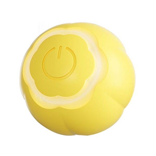 Smart Cat Toy Ball Interactive Bite Resistant Relieve Boredom Automatic Moving Rolling Ball for Cat Kitten Yellow