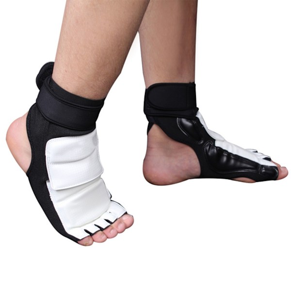 Taekwondo Fodbeskytter Dobbelt Fiksering Elastisk Klud Omkring Design Komfortabel Taekwondo Fodudstyr til Børn Fodbeskytter M