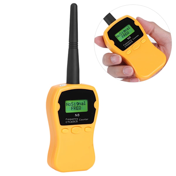 N8 Bärbar Radiofrekvensräknare Mätare Walkie Talkie Med CTCCSS/DCS Dekoder för Bil Marin Orange