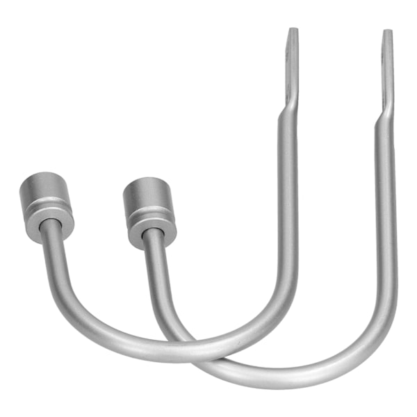 2 stk. gardinkrog i aluminiumlegering U-formet cylinder fastgjort gardinholdback til hjemmekontor soveværelse sølv