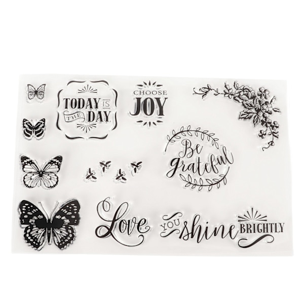 Klart Stämpelkit Unik Form Dekorativ Transparent Mall Prägling Skärmall Set för DIY Scrapbook Hantverk