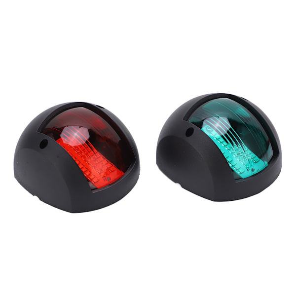 2 stk. Marinbåd Yacht Signal Lys LED Navigation Bågl lampe rød grøn skibsbord lys til sejlads DC 12V-24V 3W sort