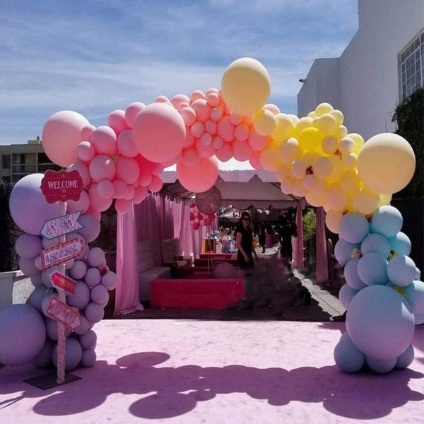 36 tommer pastel lilla ballon stor macaron latex ballon og ballon festartikler til fødselsdagsdekoration, festceremoni, bryllup (5 stk)
