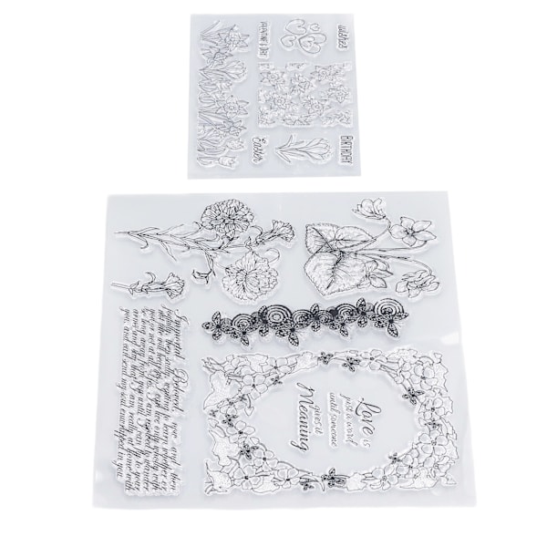 Klara Stämplar Tydligt Avtryck Upprepad Fästning DIY Produktion Transparent Design Stämpelset