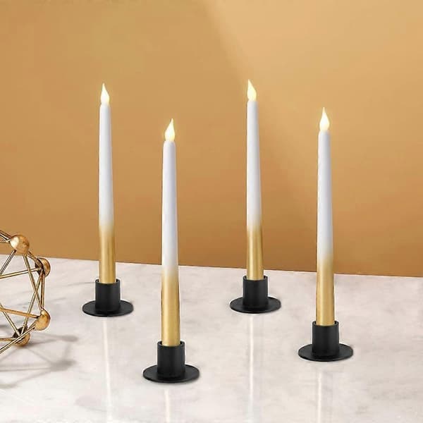 4 pcs Black Candlesticks Retro Candlestick Holders Farmhouse Decor