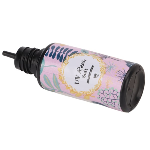 UV Resin Sikker Ikke-giftig Hurtigherdende Høy Transparens Mindre Krymping Lekkasjesikker UV Epoxy Resin for DIY Smykkefremstilling 15g
