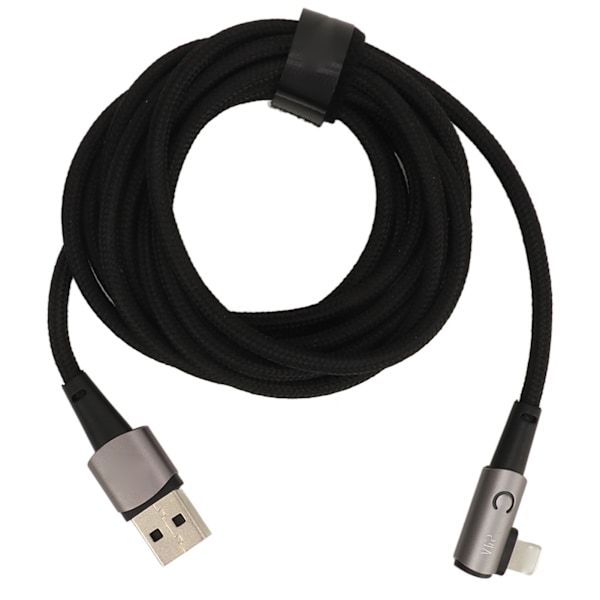 Laddningskabel för iPhone 90 grader 2 meter Snabbladdning 2.4A Höger vinkel USB-laddningskabel Grå
