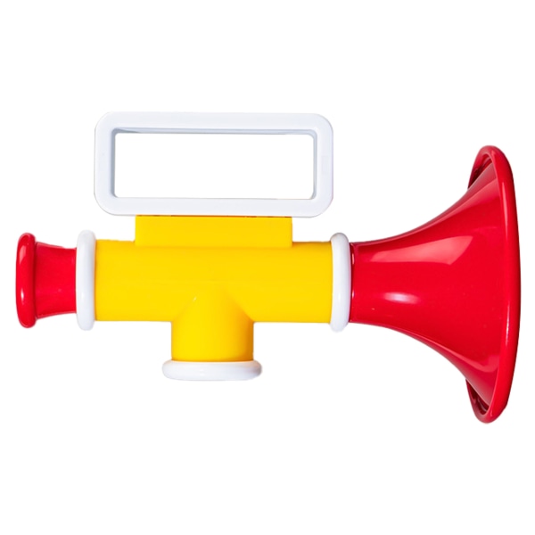 Plasthornlegetøj Levende farve Multifunktionelt pædagogisk trompetlegetøj Musikinstrumentspil Fødselsdagsgave Gul