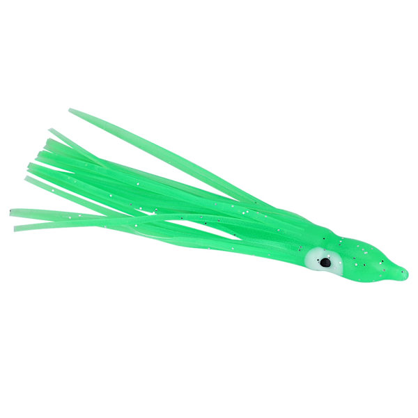 10st påse Ministorlek bläckfisk Form Fiskebete Lure Fiskeredskap Verktyg Luminous Green