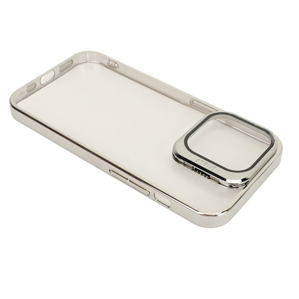 Magnetisk Telefondeksel Slank Støtsikker Telefondeksel med Kameralinsebeskytter Stativ Høy Gjennomsiktighet PC Hardt Beskyttende Deksel Sølv for Iphone 14