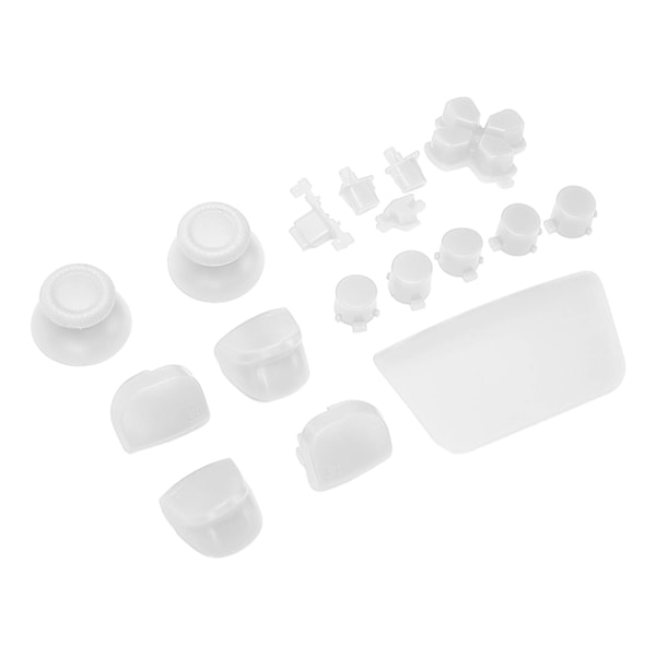 16 stk. Spilkonsollerstatningsknapper til PS5 Gamepad - Udskiftning af Thumbstick Trigger-knapper til PS5-controller - Hvid