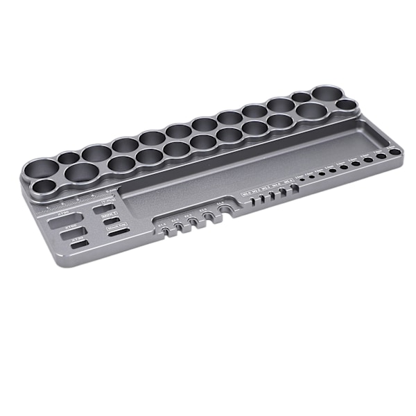 RC Værktøjsopbevaringsstativ Aluminiumlegering RC Skruetrækker Saks Værktøjssæt Organizer med fastgørelseshuller Grå