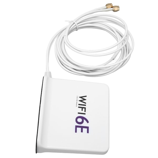 WiFi6E Trådlöst Nätverkskort Antenn Rundstrålande 4dBi Hög Förstärkning 2.4GHz 5.8GHz WiFi Nätverkskort Antenn med SMA Port Vit