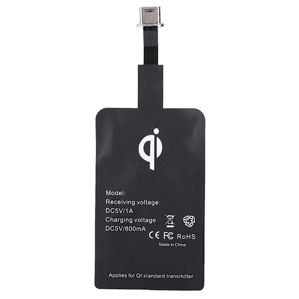 Qi Trådløs Oplader Adapter Opladningsmodul til TypE C Mobiltelefon